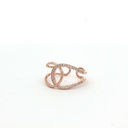 Anillos acero dorado entrelazado