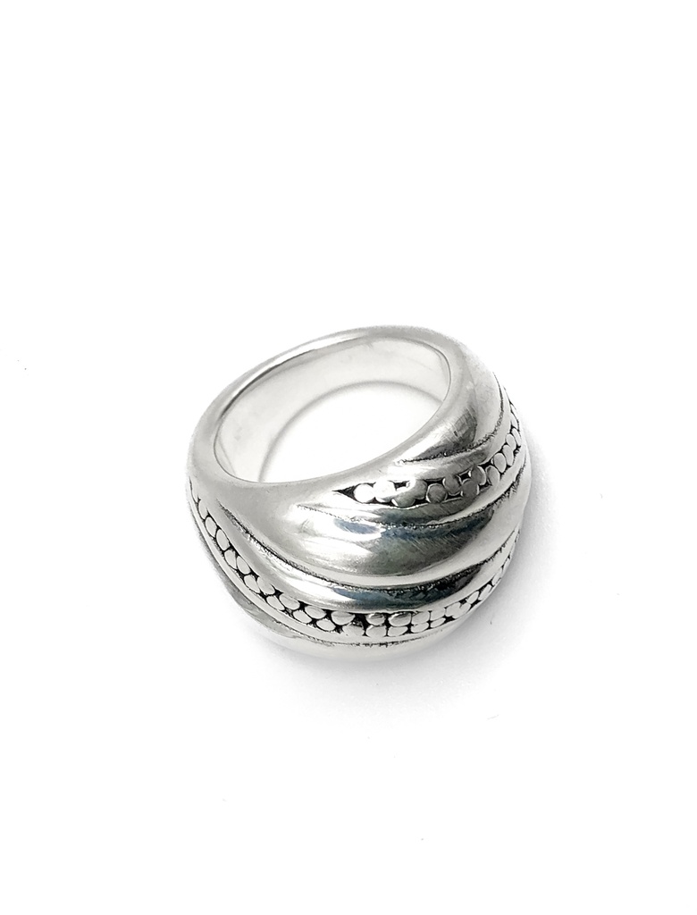 Anillos plata grueso con rayas