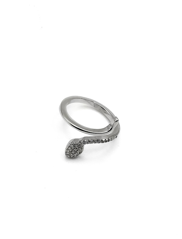 Anillos plata serpiente con enjoye