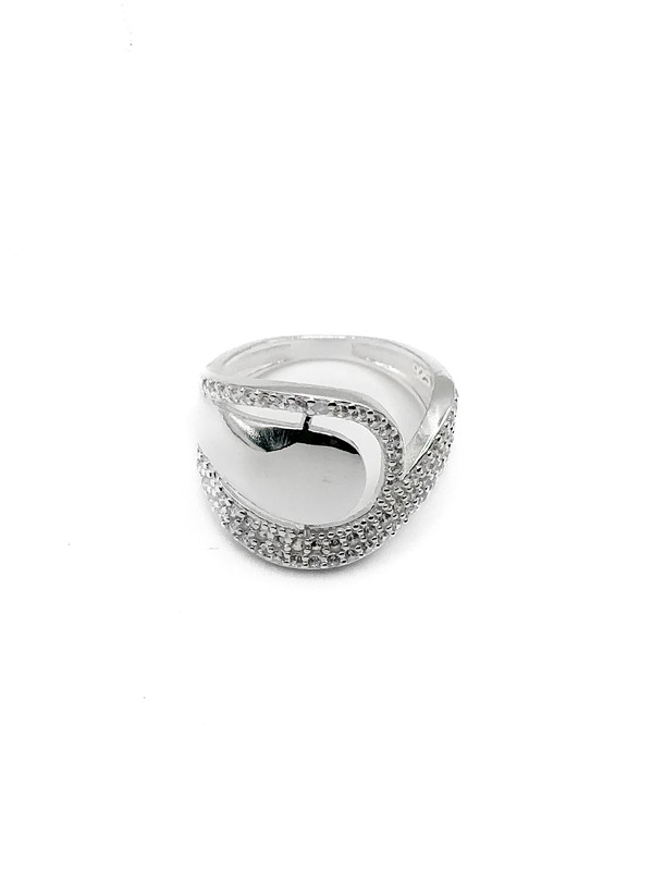 Anillos plata grueso forma C