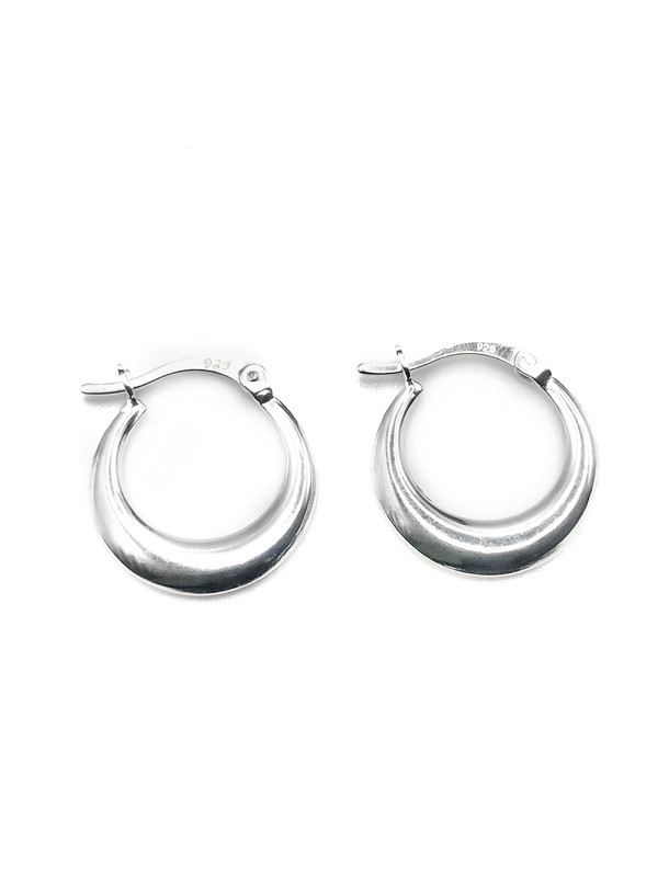 Aretes plata argolla plana