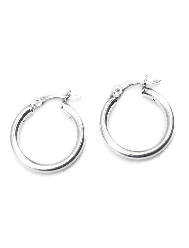 Aretes plata argolla pequeña lisa 1 cm diámetro