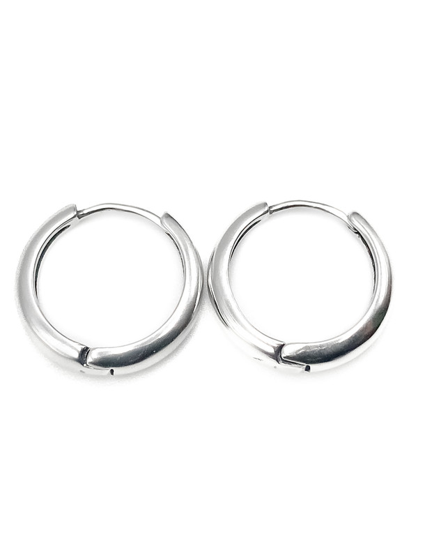 Aretes plata Huggies gordito rodinado