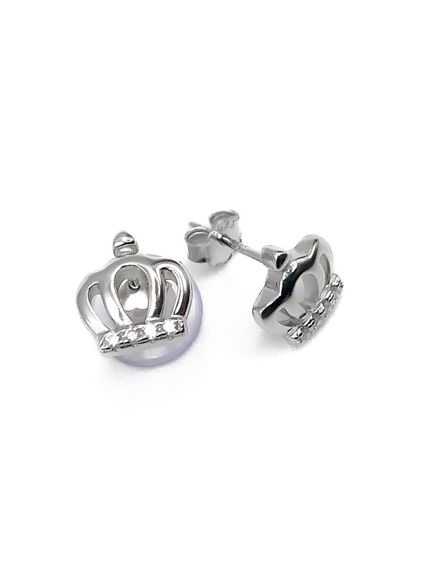 Aretes plata corona