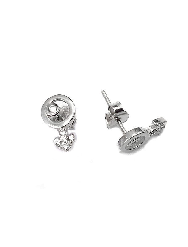 Aretes plata signo masculino