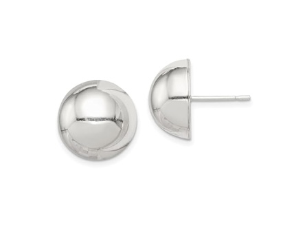 Aretes plata medio hongo mediano