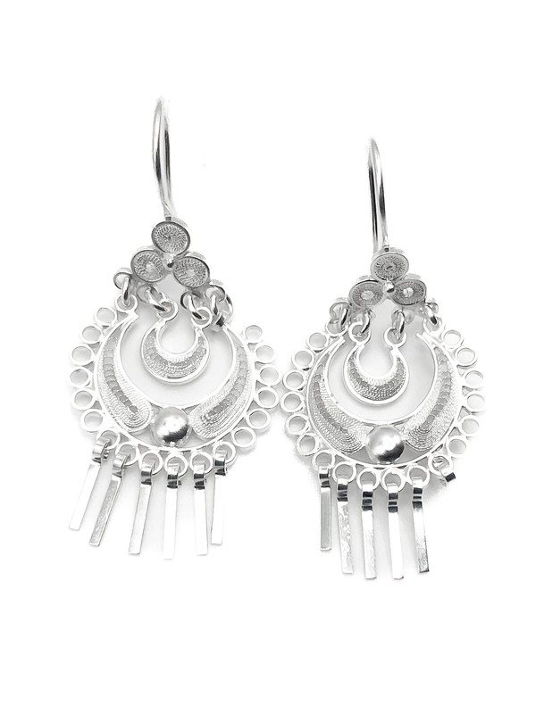 Aretes plata candonga grande