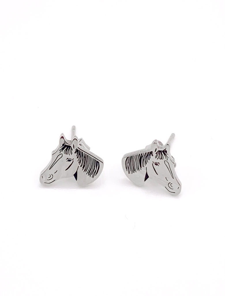 Aretes plata caballo