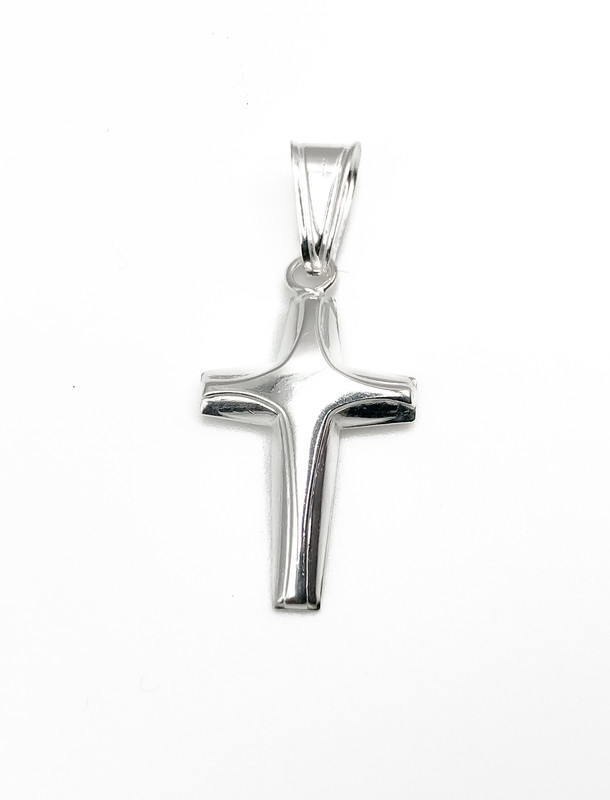 Dijes plata cruz grande simple