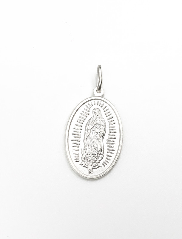 Dijes plata virgen guadalupe mate 2.5cm