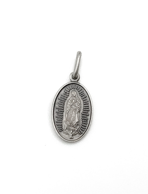 Dijes plata virgen guadalupe envejecida 1.5cm