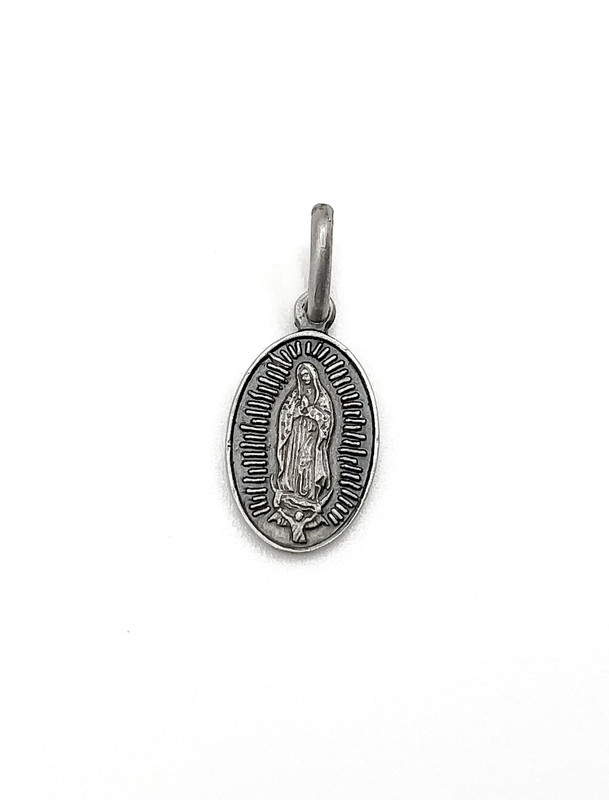 Dijes plata virgen guadalupe envejecida 1cm