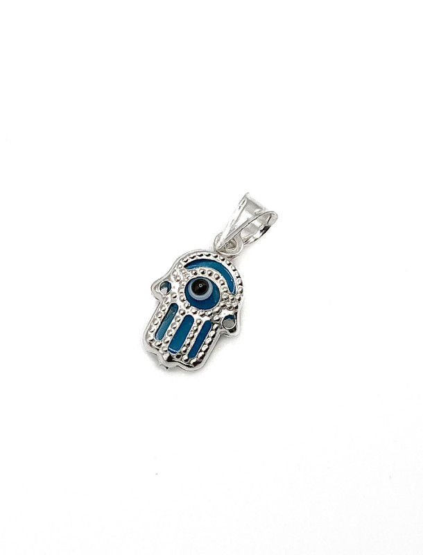 Dijes plata hamsa cardenilla con ojo