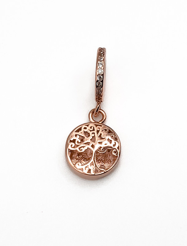 Dijes plata arbol de la vida rose gold