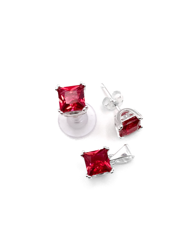 Juegos plata piedra cuadrada fuccia a presion