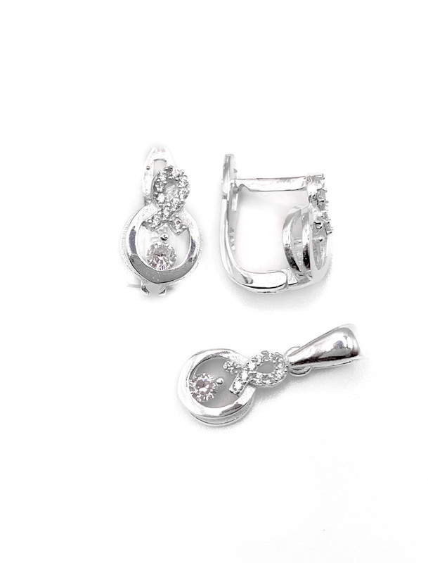 Juegos plata circulo lazo blanco patente