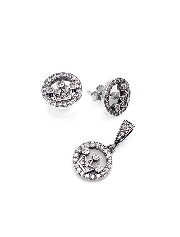 Juegos plata redondo corona a presion