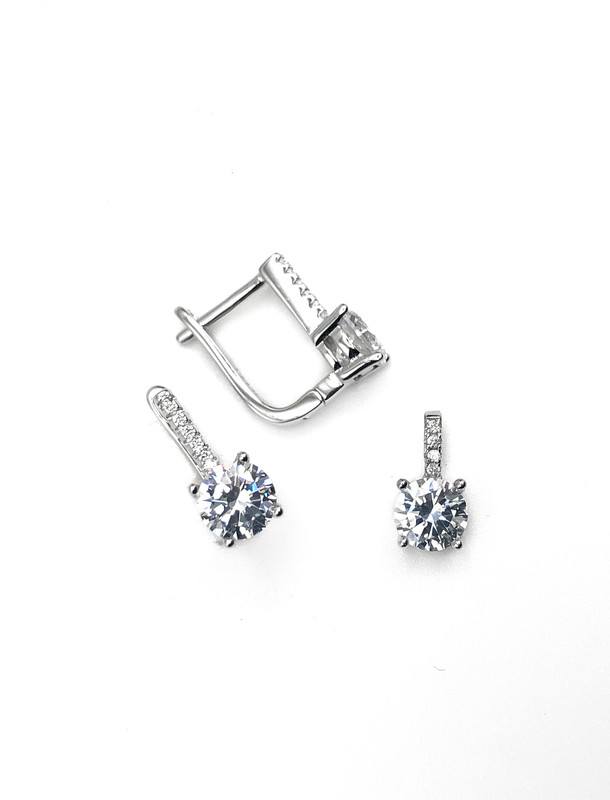 Juegos plata circon blanco tira circon patente