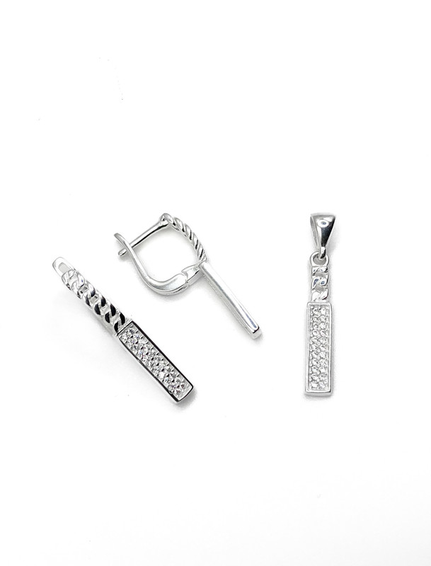 Juegos plata tira rectangular con enjoye patente