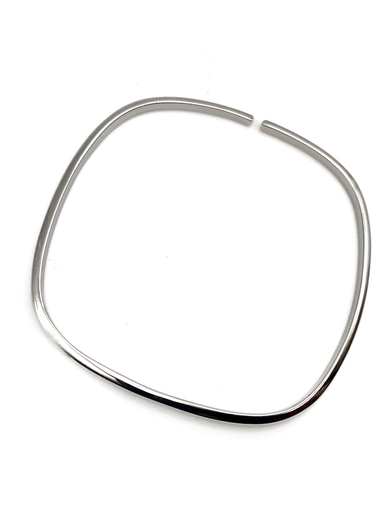 Pulseras plata caña rígida cuadrada fina