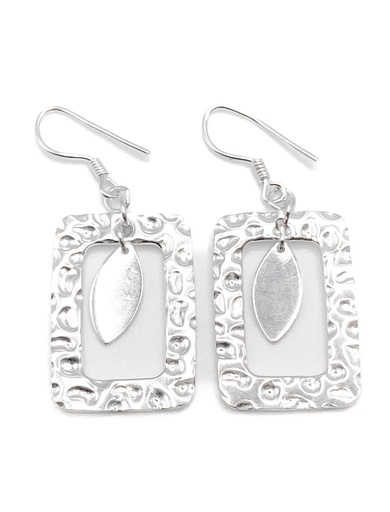 [E0029] Aretes plata rectangular de asa