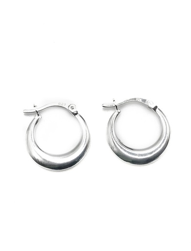 [E0073] Aretes plata argolla plana