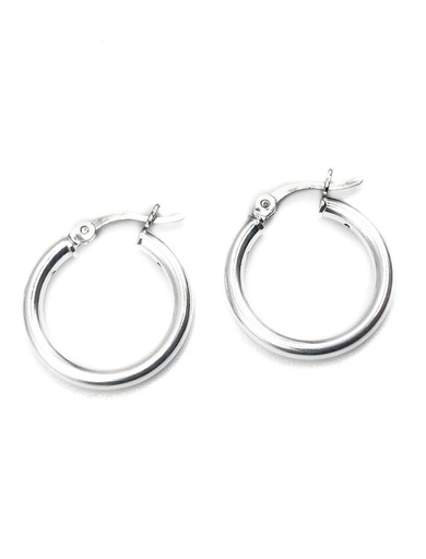 [E0083] Aretes plata argolla pequeña lisa 1 cm diámetro