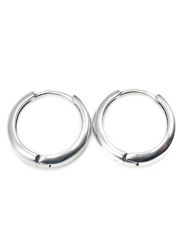 [E0093] Aretes plata Huggies gordito rodinado