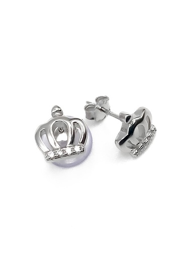 [E0101] Aretes plata corona