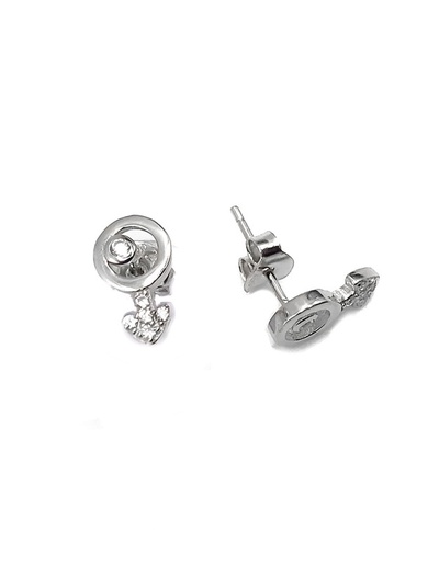 [E0109] Aretes plata signo masculino