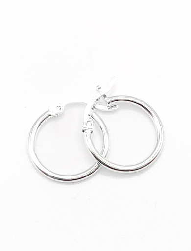 [E0232] Aretes plata argolla fina pequeña 1cm