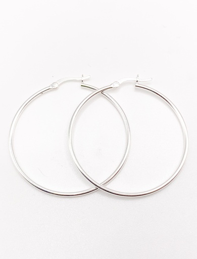 [E0245] Aretes plata ula fina 4 cm diametro