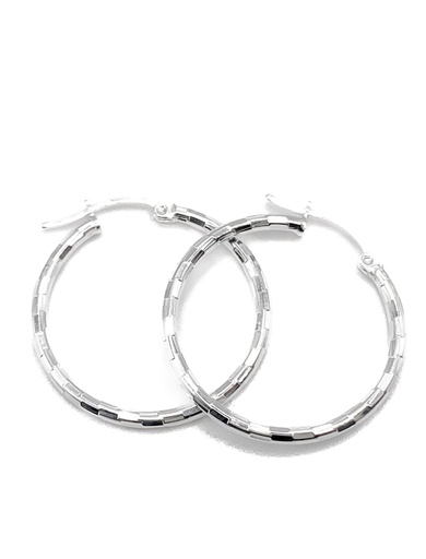 [E0264] Aretes plata ulas biselada