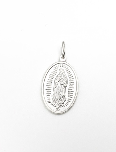 [P0012] Dijes plata virgen guadalupe mate 2.5cm