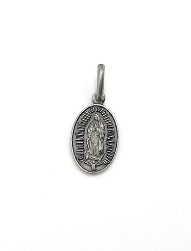 [P0018] Dijes plata virgen guadalupe envejecida 1cm