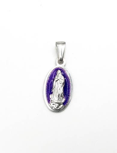 [P0020] Dijes plata virgen guadalupe morada