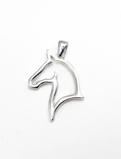 [P0029] Dijes plata silueta caballo