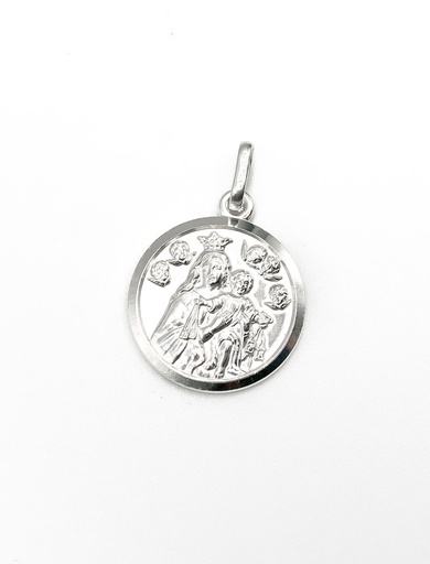 [P0039] Dijes plata virgen del carmen 2cm