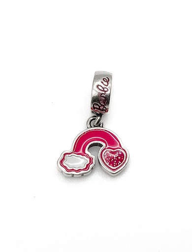 [P0149] Dijes plata arcoiris rosado nube y corazon