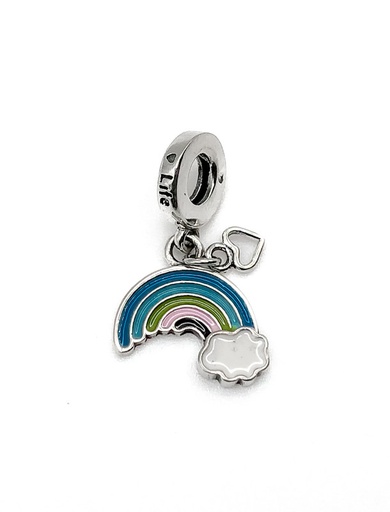 [P0166] Dijes plata arcoiris