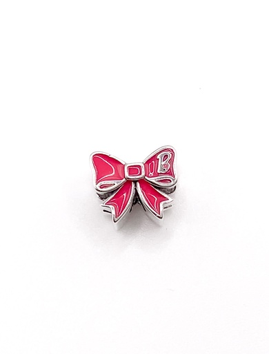 [P0215] Dijes plata lazo grueso rosado