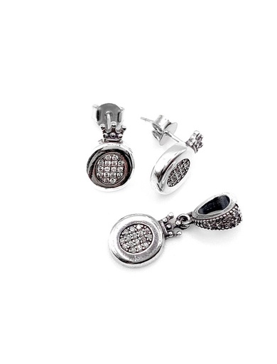 [S0001] Juegos plata oval corona a presion