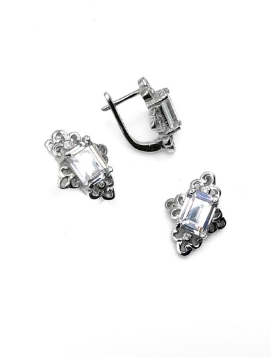 [S0061] Juegos plata espejo piedra blanca patente