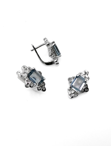 [S0063] Juegos plata espejo piedra gris patente