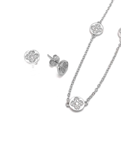 [S0213] Juegos plata circulos enjoye collar colgantes a presion