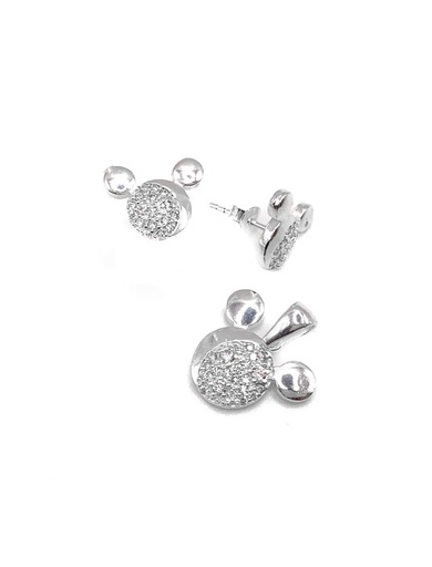 [S0233] Juegos plata mickey mouse enjoye liso a presion
