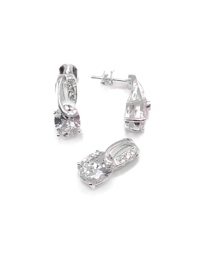 [S0240] Juegos plata ovalado tira lisa a presion