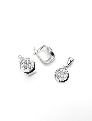 [S0318] Juegos plata redondo bisel enjoye blanco a patente