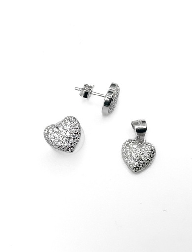 [S0427] Juegos plata corazon enjoye a presion