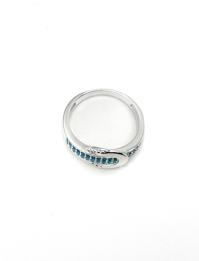 Anillos plata tipo hebilla turquesa